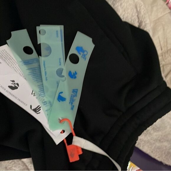 NWT 695.00 OFF WHITE Rainbow Sweatpants in Black Multi SIZE  XXS - Picture 5 of 7